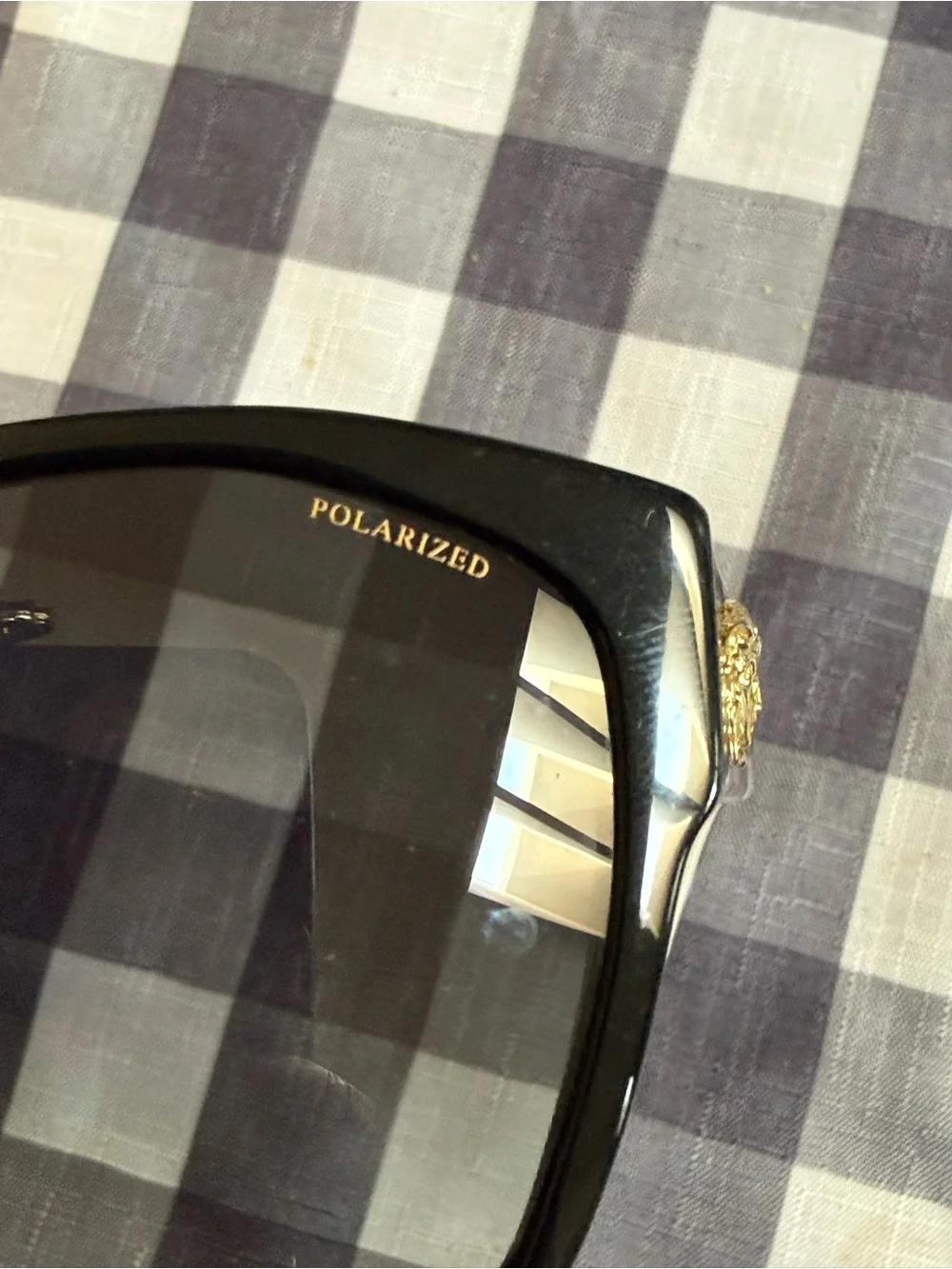Versace Women's Black and White Cat-Eye Sunglasses